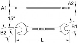 Llave de boca doble-34 x 78 KS Tools1